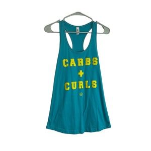 Planet Fitness Carbs & Curls Racerback Tank Top Workout Athletic Shirt Womens S